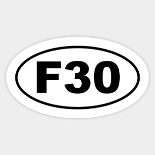 F30 3 Series Chassis Code Marathon Style Sticker